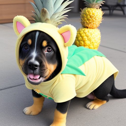 Puppy pineapple costume