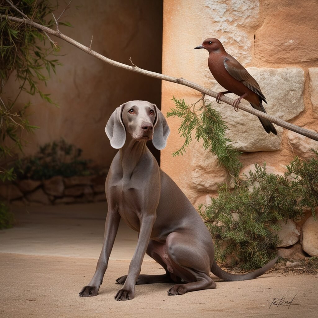 Weimaraner hunting dog breeds 