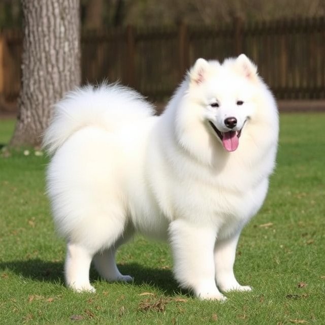 Samoyed big Fluffy dog breeds 