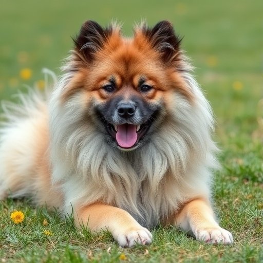 Keeshond big Fluffy dog breeds 