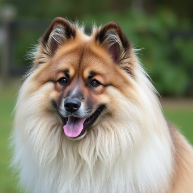 Keeshond big Fluffy dog breeds 